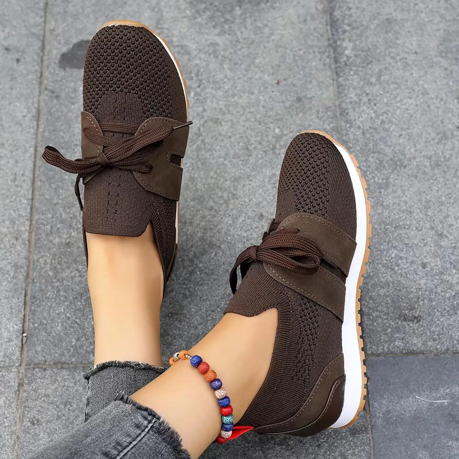 Arch Support Orthopedic Sneakers for Women Non Slip Cushion Fashion Running Tennis Shoes Versatile Dress Shoe