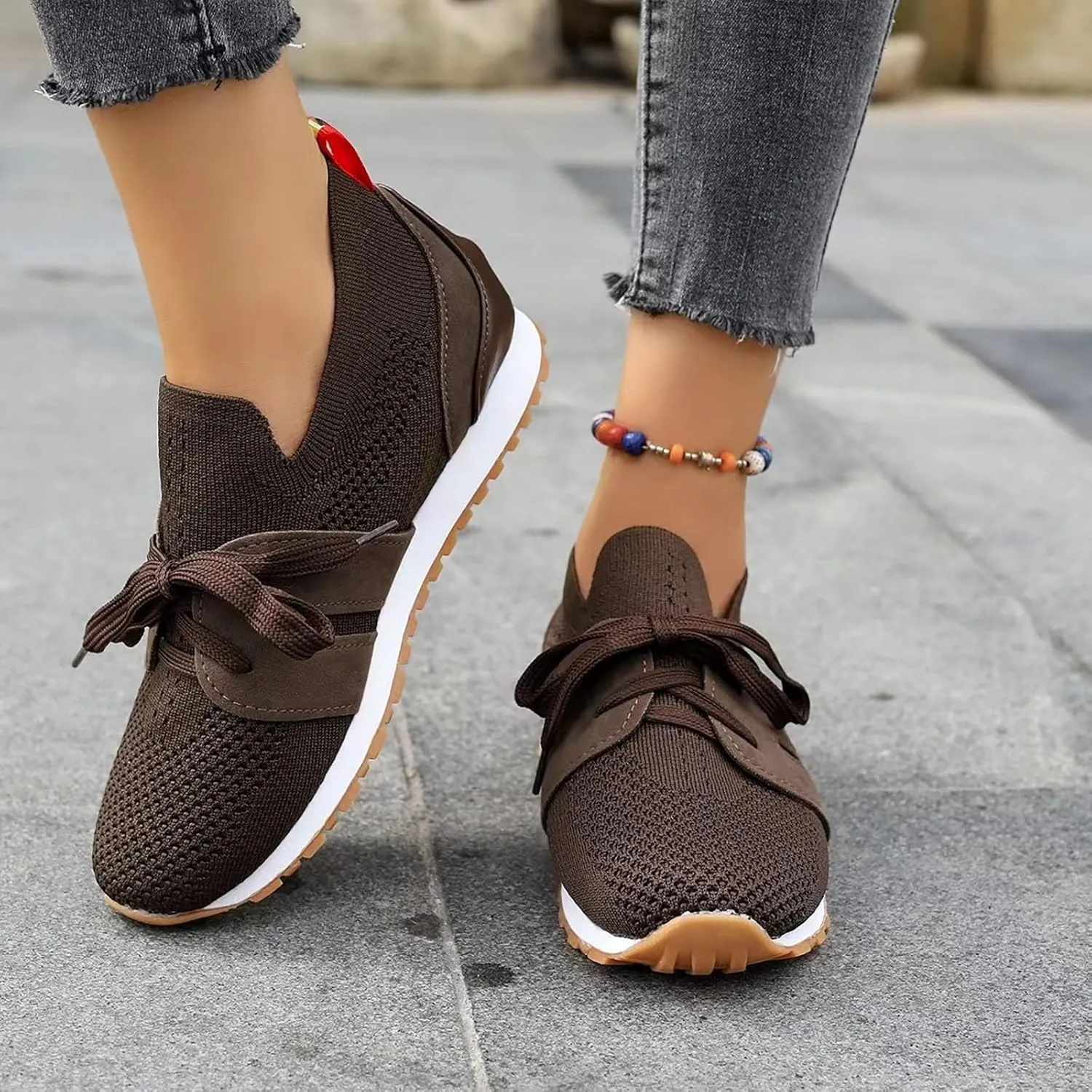 Arch Support Orthopedic Sneakers for Women Non Slip Cushion Fashion Running Tennis Shoes Versatile Dress Shoe