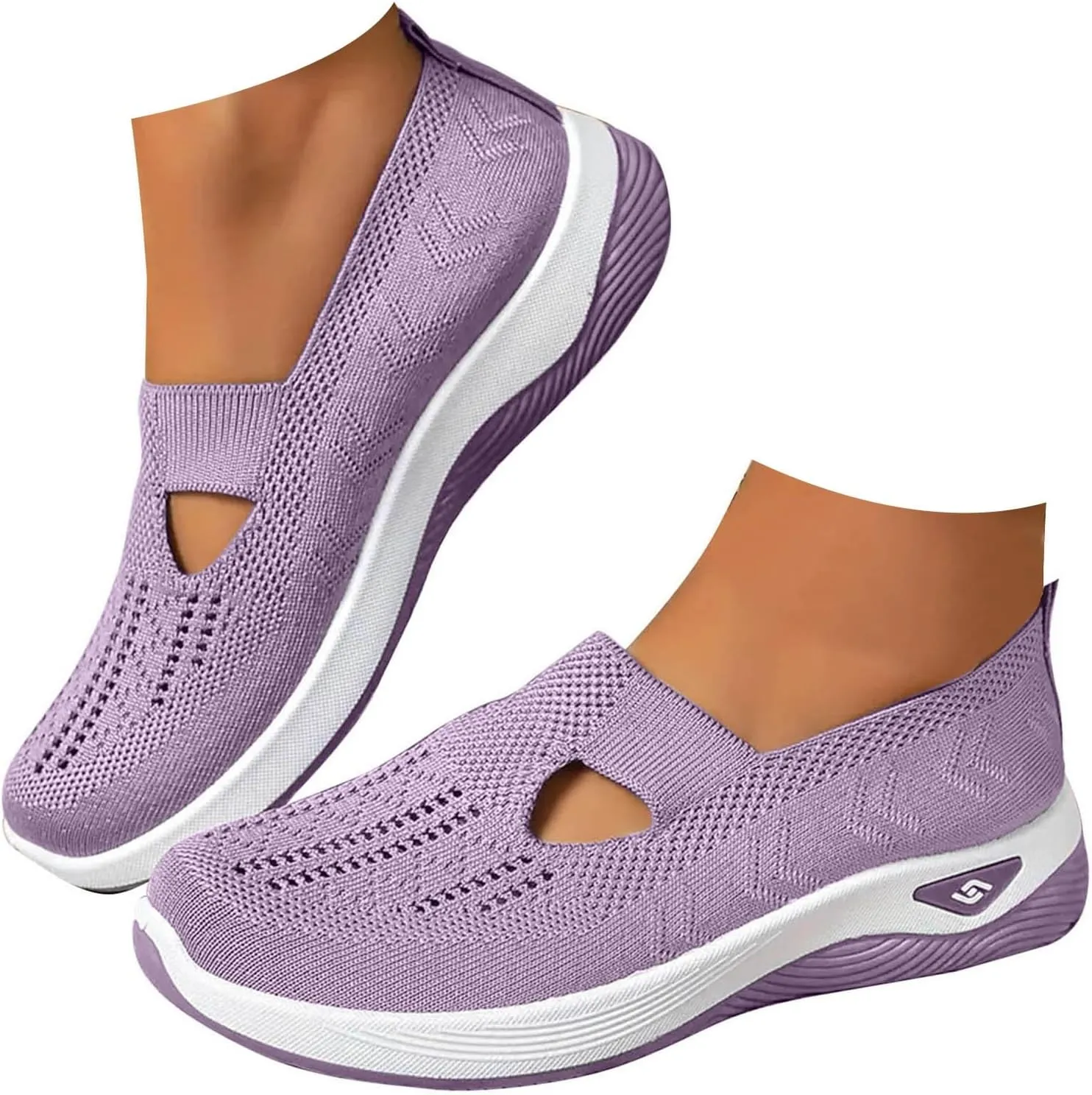 Best Walking Shoes for Plantar Fasciitis Women Arch Support Comfortable Slip On Orthopedic Shoes Lightweight Non Slip Mesh Walking Sneakers