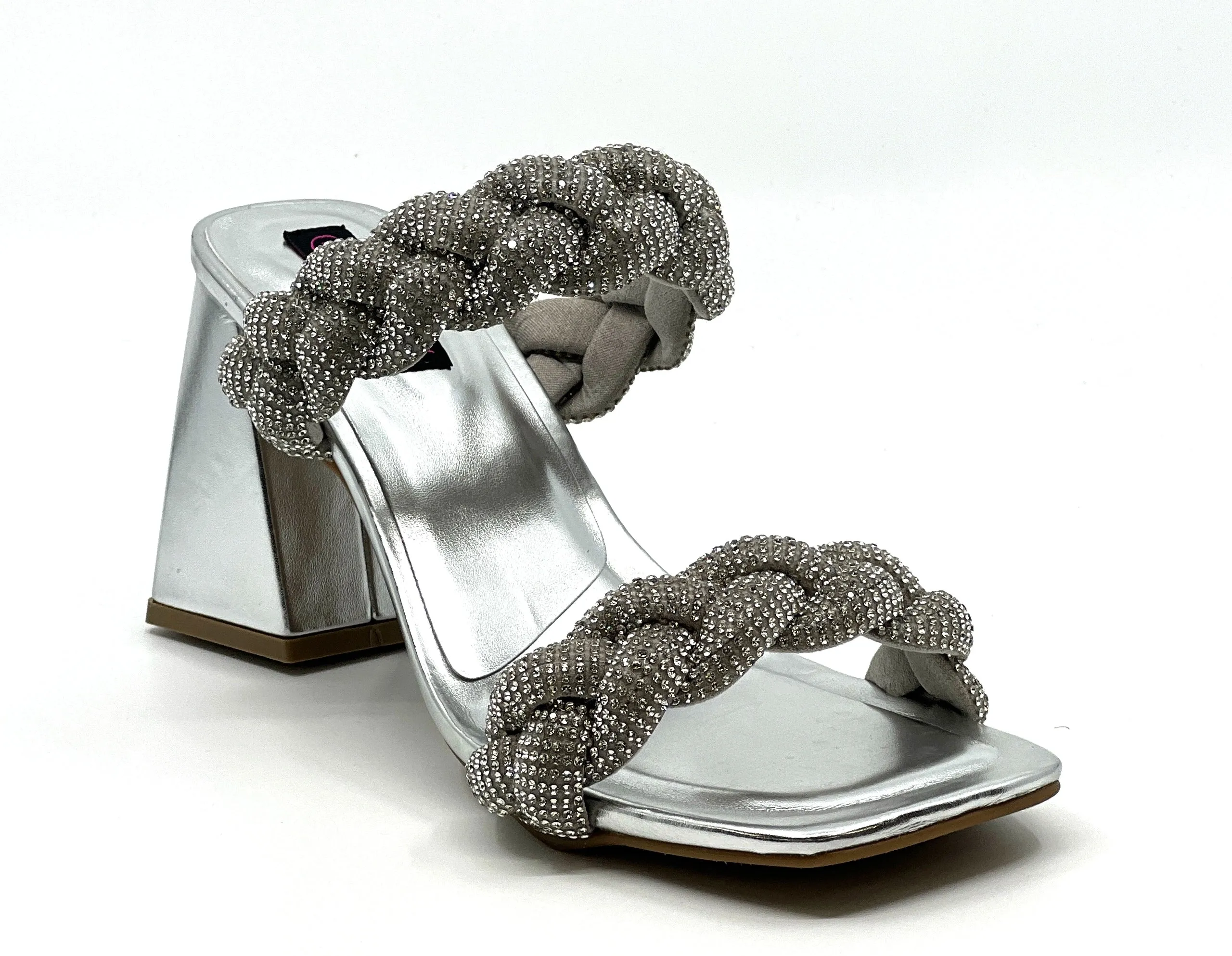 Braided Rhinestone Double Band Square Toe UFA-03