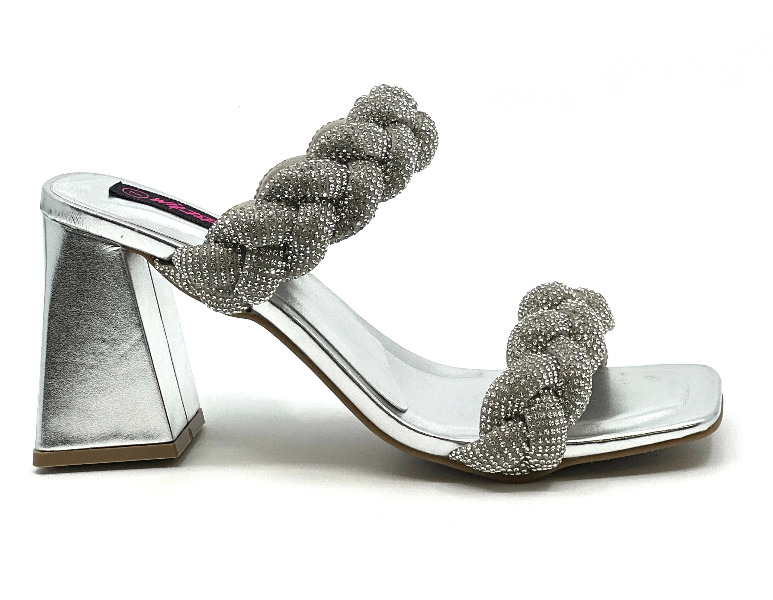 Braided Rhinestone Double Band Square Toe UFA-03