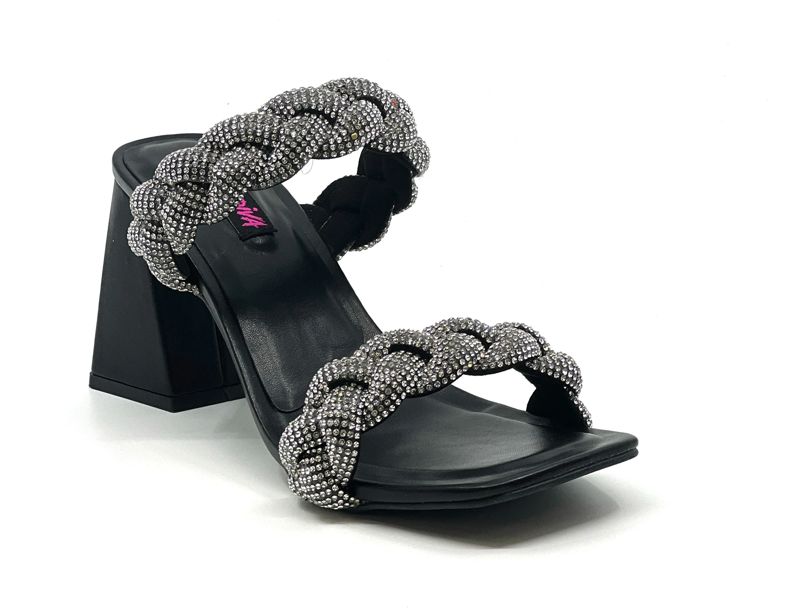 Braided Rhinestone Double Band Square Toe UFA-03
