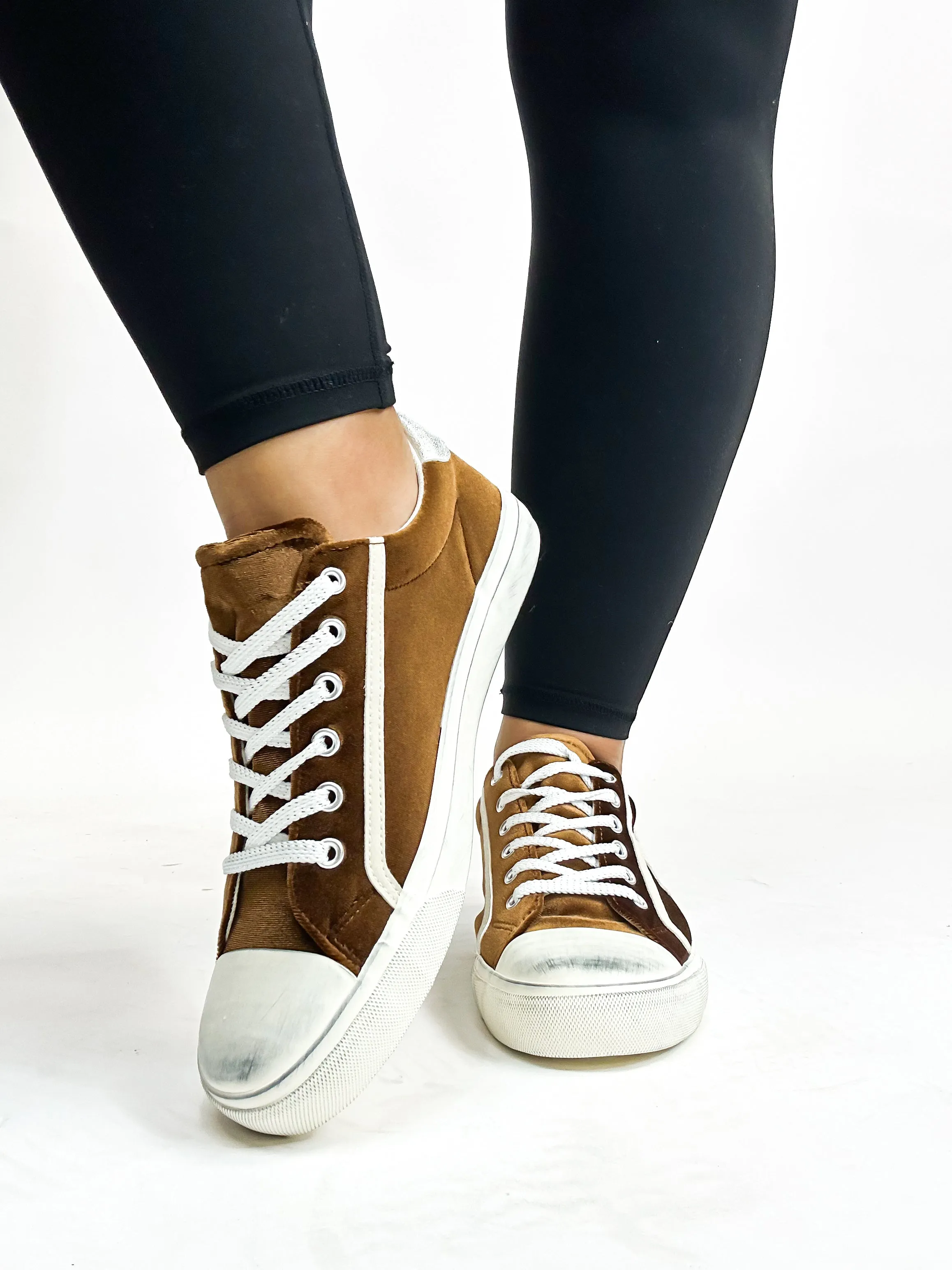 Corky's Cinnamon Velvet Big Dipper Sneakers FINAL SALE