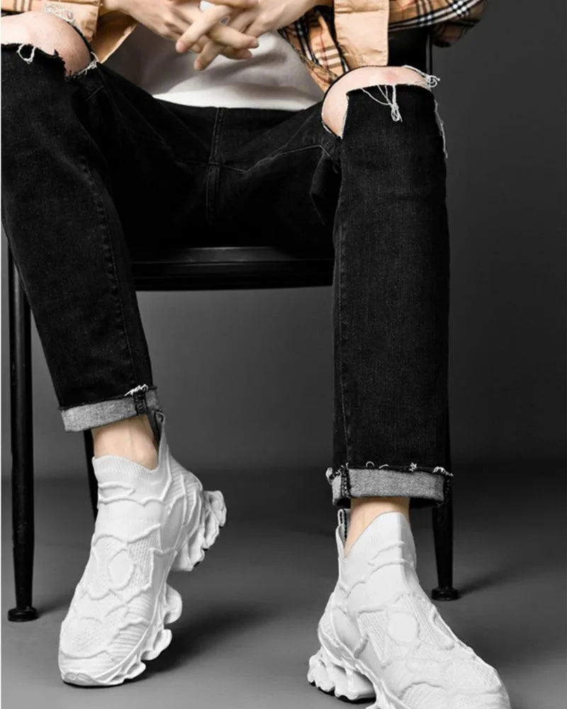Cyberpunk Casual Woven Performance Sneakers