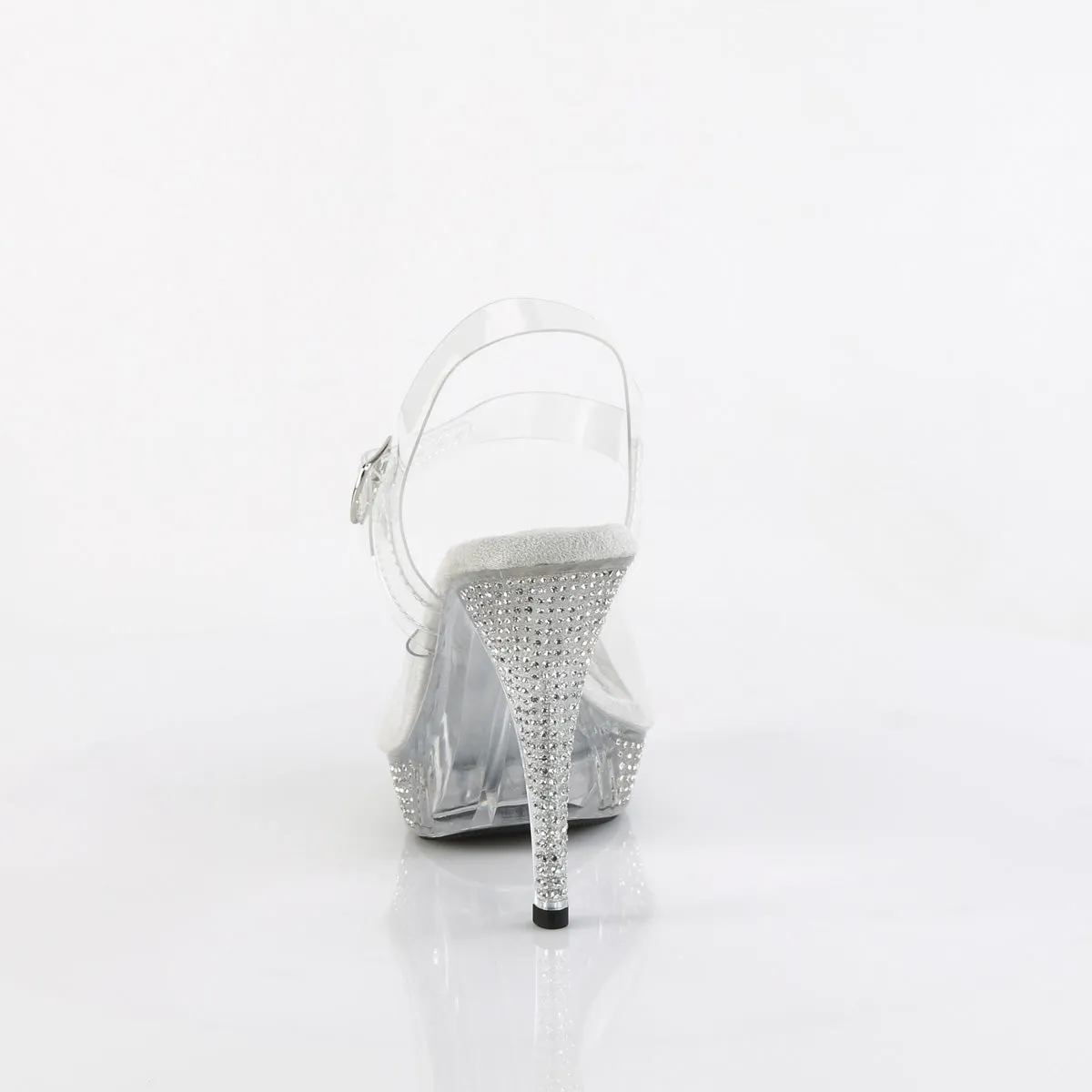ELEGANT-408 Fabulicious 4 1/2" Elegant Clear Sexy Shoes (Posing Shoes)