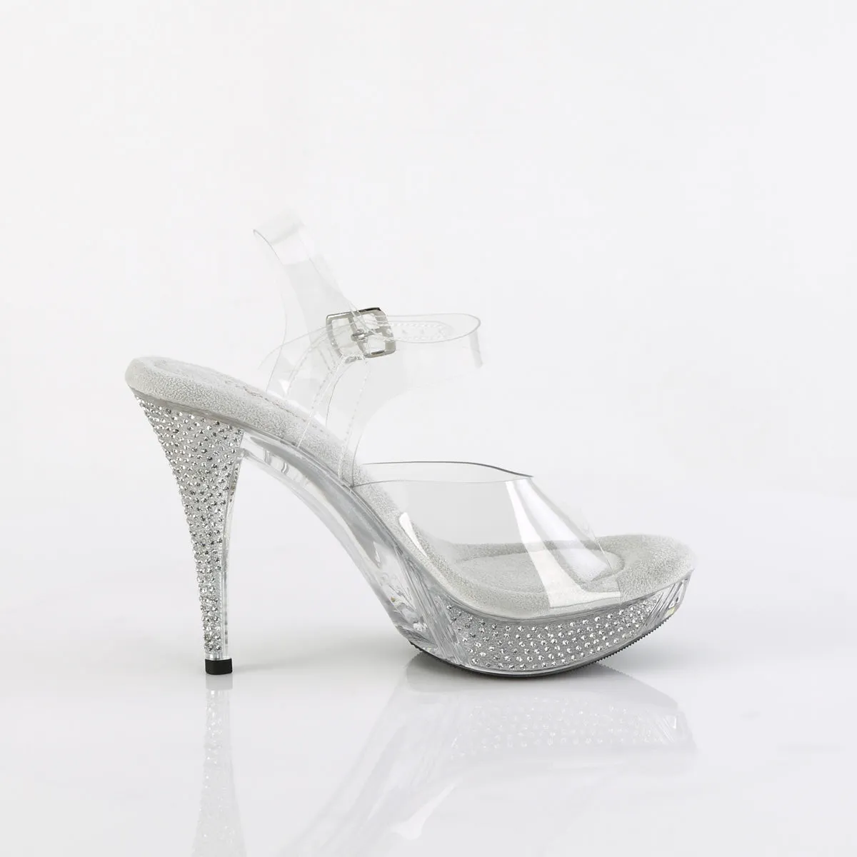 ELEGANT-408 Fabulicious 4 1/2" Elegant Clear Sexy Shoes (Posing Shoes)