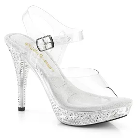 ELEGANT-408 Fabulicious 4 1/2" Elegant Clear Sexy Shoes (Posing Shoes)