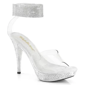 ELEGANT-442 Fabulicious 4 1/2" Elegant Clear Sexy Shoes (Posing Shoes)