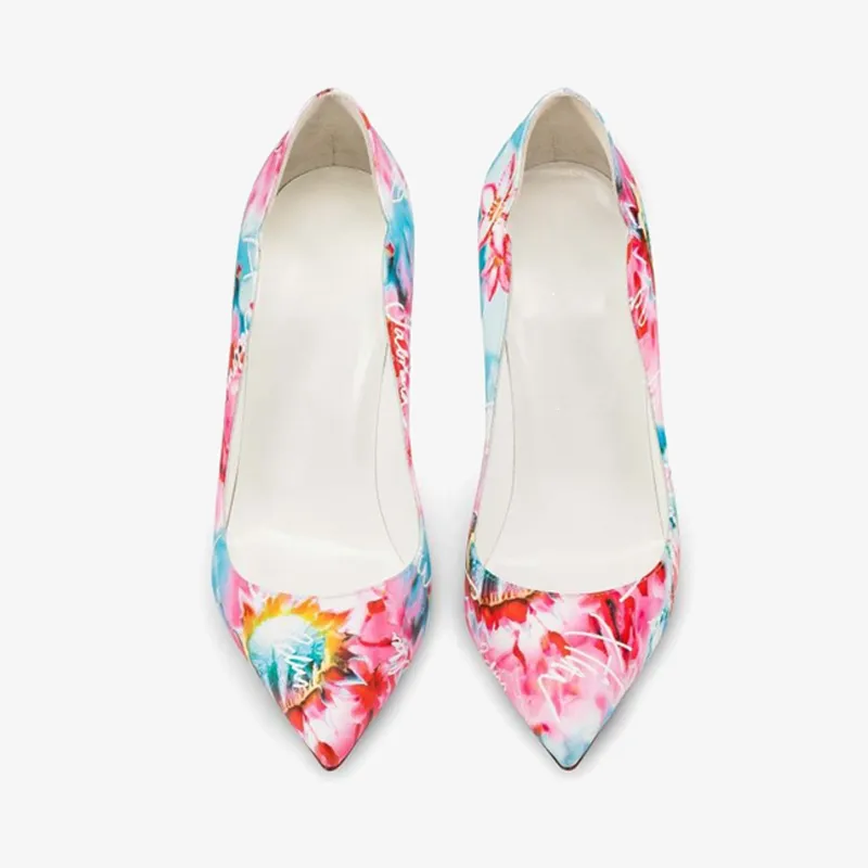 Elegant Multicolor Calf Leather Pump