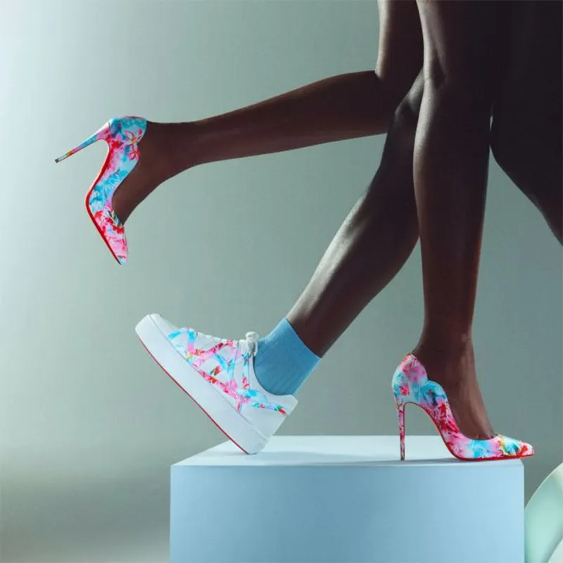 Elegant Multicolor Calf Leather Pump