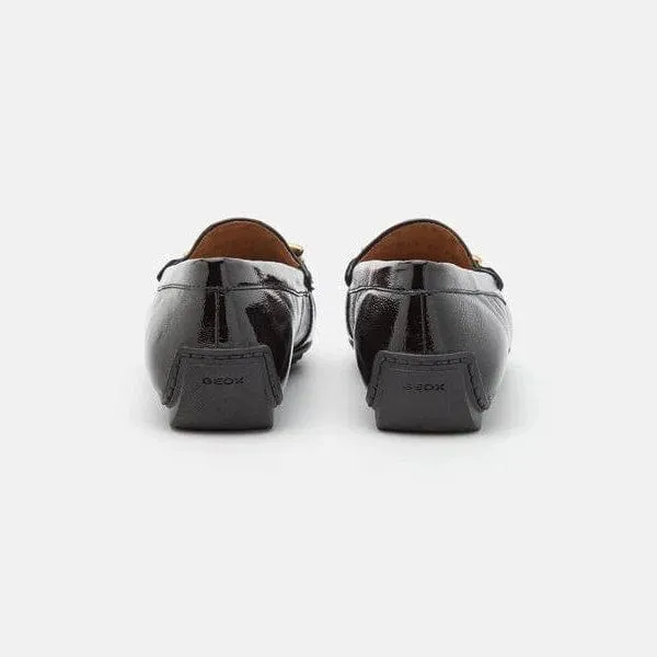 Geox Women's Kosmopolis Loafers- Black Patent