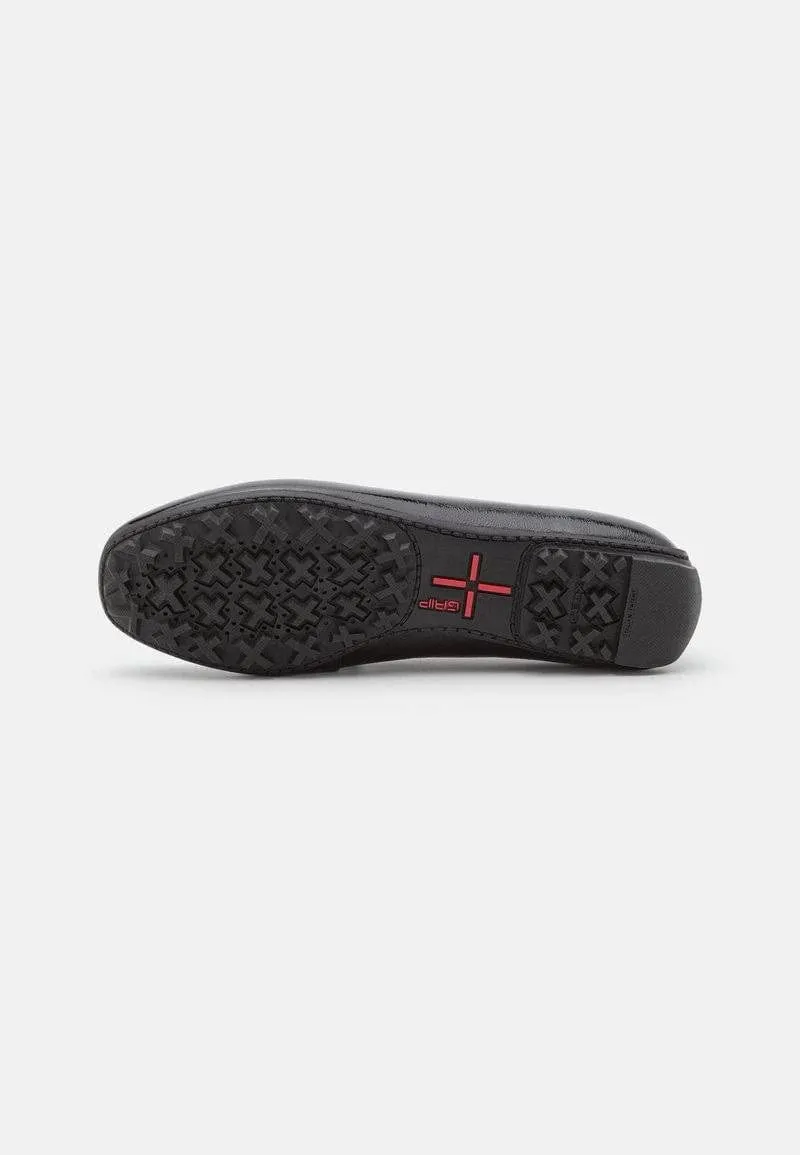 Geox Women's Kosmopolis Loafers- Black Patent