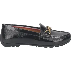 Geox Women's Kosmopolis Loafers- Black Patent