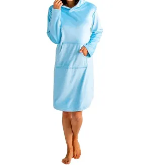 Hooded Snuggle Lounger in Light Blue
