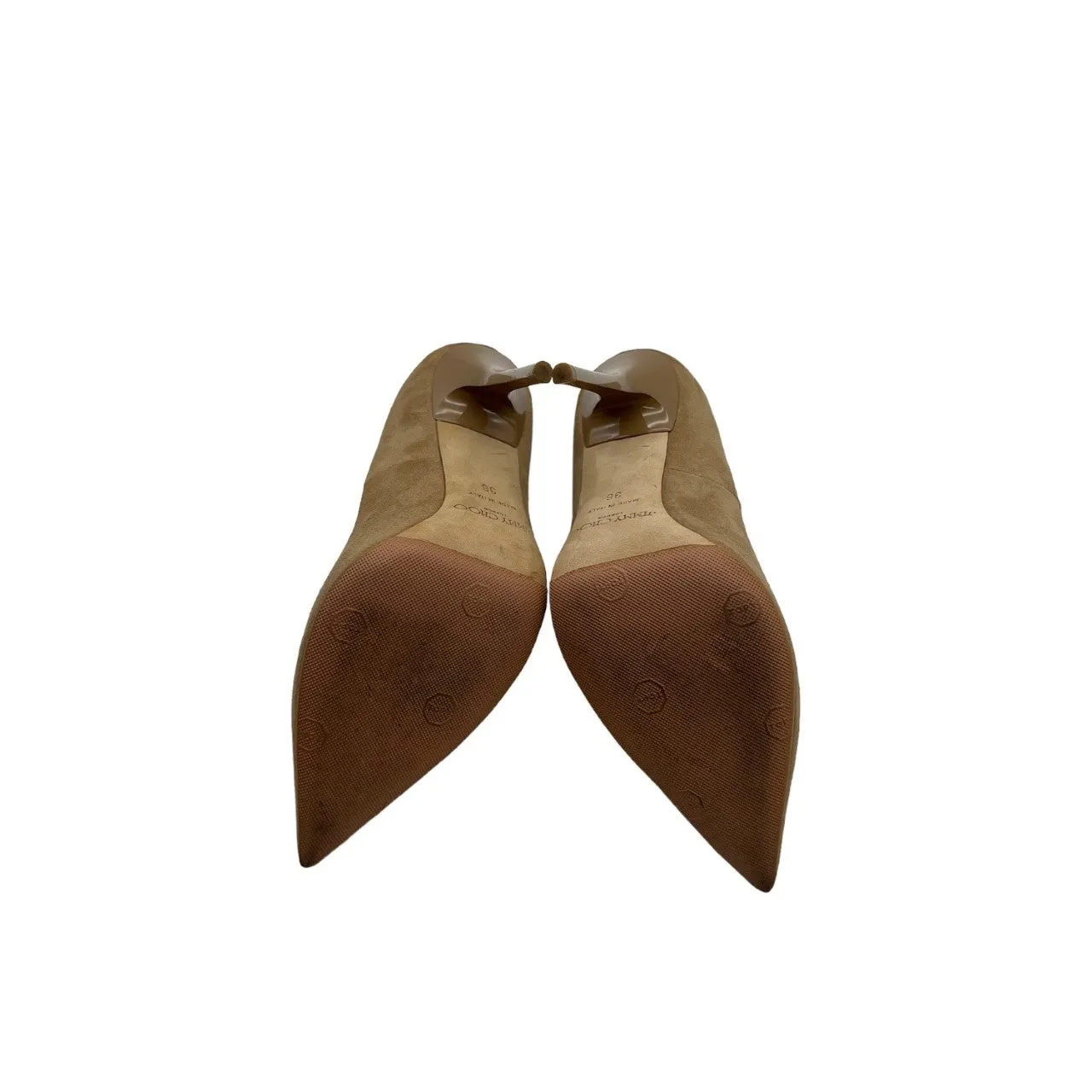 JIMMY CHOO Anouk Nude Suede Heels - Sz. 36
