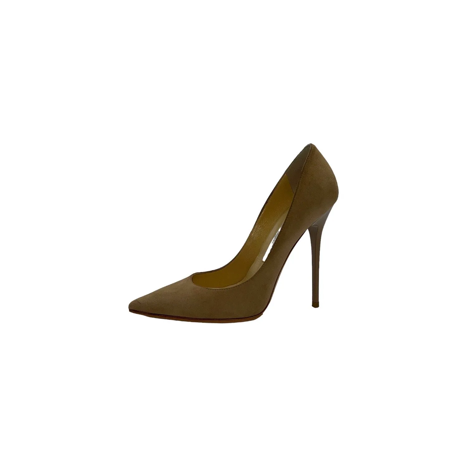 JIMMY CHOO Anouk Nude Suede Heels - Sz. 36