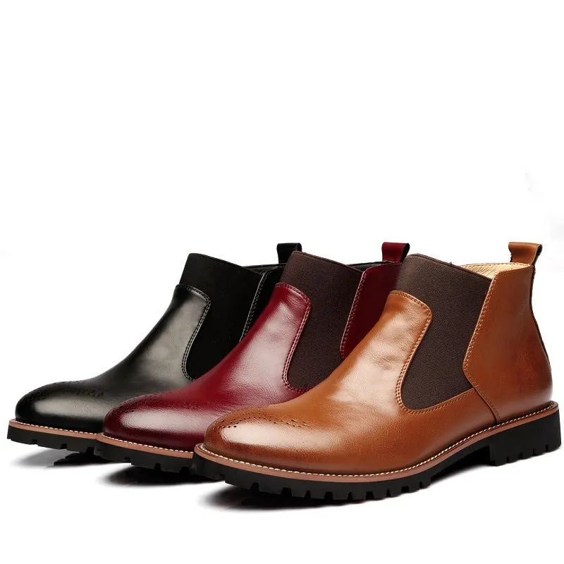 Men’s Brock Leather Boots – Durable Vintage Martin Boots for Style & Comfort