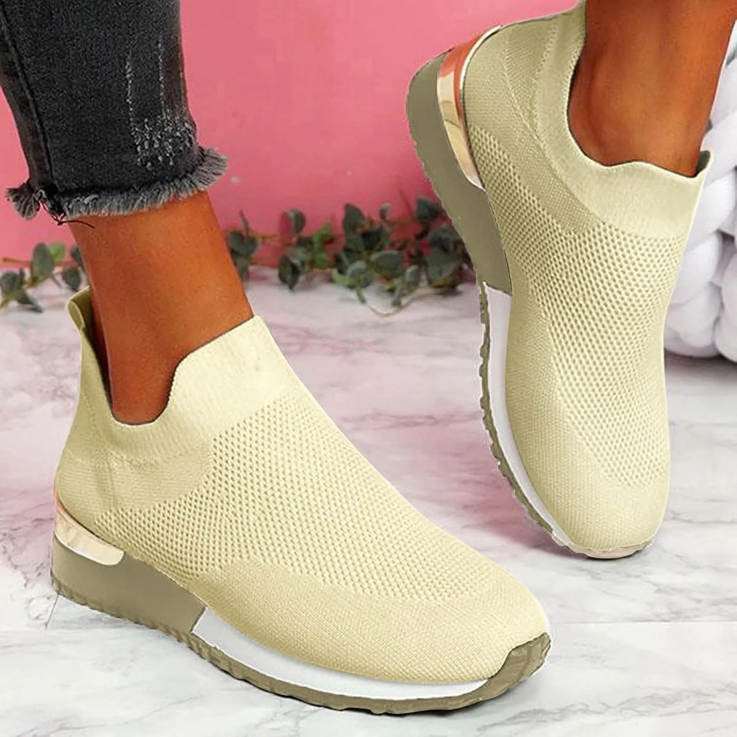 Men's Casual Dress Sneakers Womens Sneakers Wide Width Diabetic Shoes for Women Slip on Non Slip Low Top Casual Mens Loafers Dress Shoes Womens Sneakers