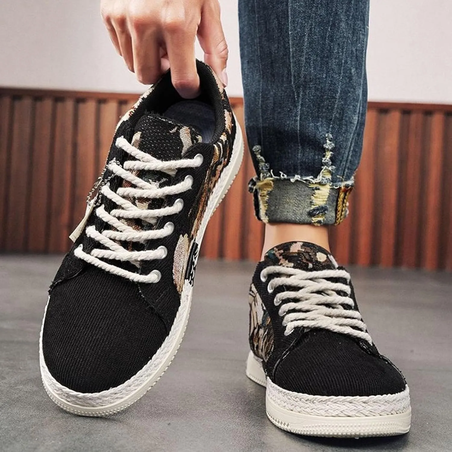 Mens Shoes Casual White Sneakers Men Wide Black Loafers Women Lightweight Cute Round Toe Christmas Loafers Women Comfort Cute Casual Slip On Lightweight