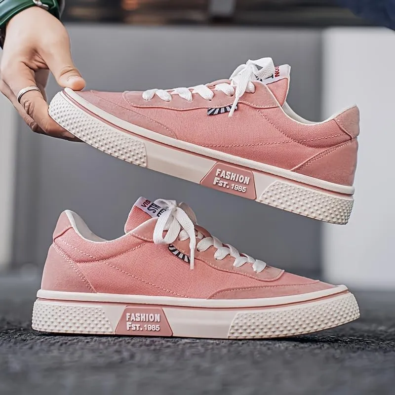 Men's Versatile Casual Sneakers, Low-Top Lace-Up Shoes with Rubber Sole, Comfortable for Casual Attire