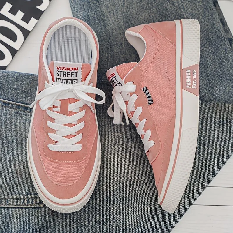 Men's Versatile Casual Sneakers, Low-Top Lace-Up Shoes with Rubber Sole, Comfortable for Casual Attire