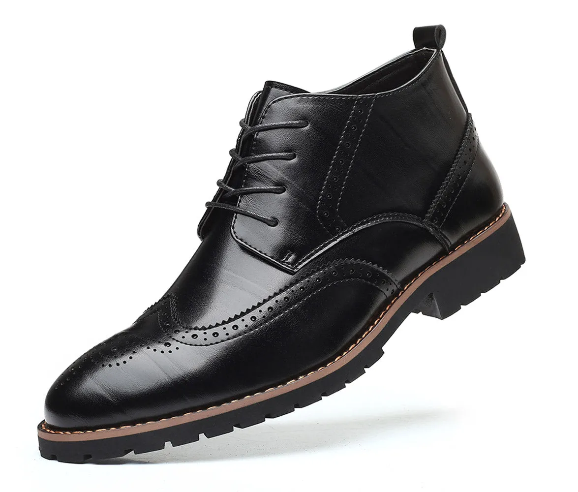 Men's Wingtip Brogue Casual Boots