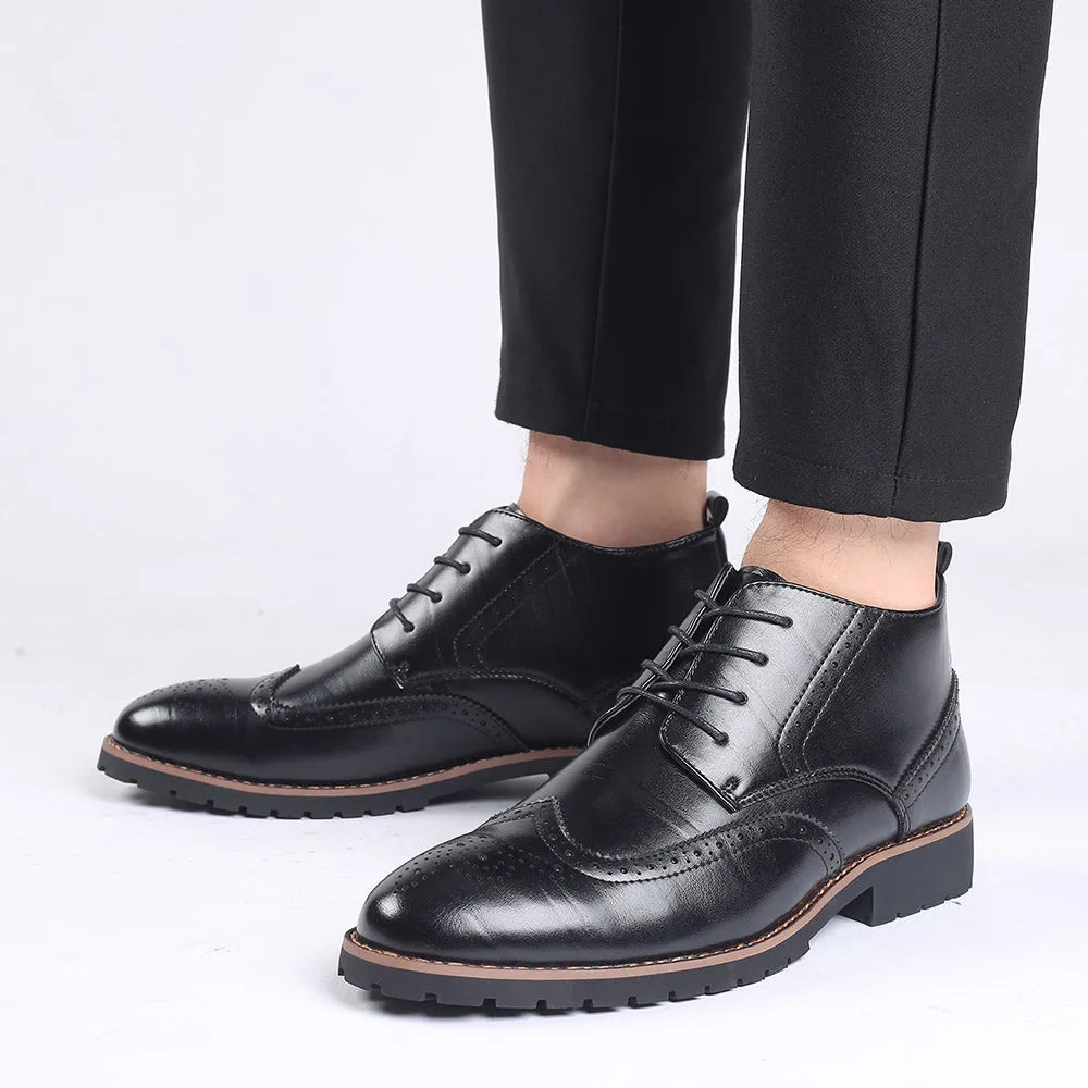 Men's Wingtip Brogue Casual Boots