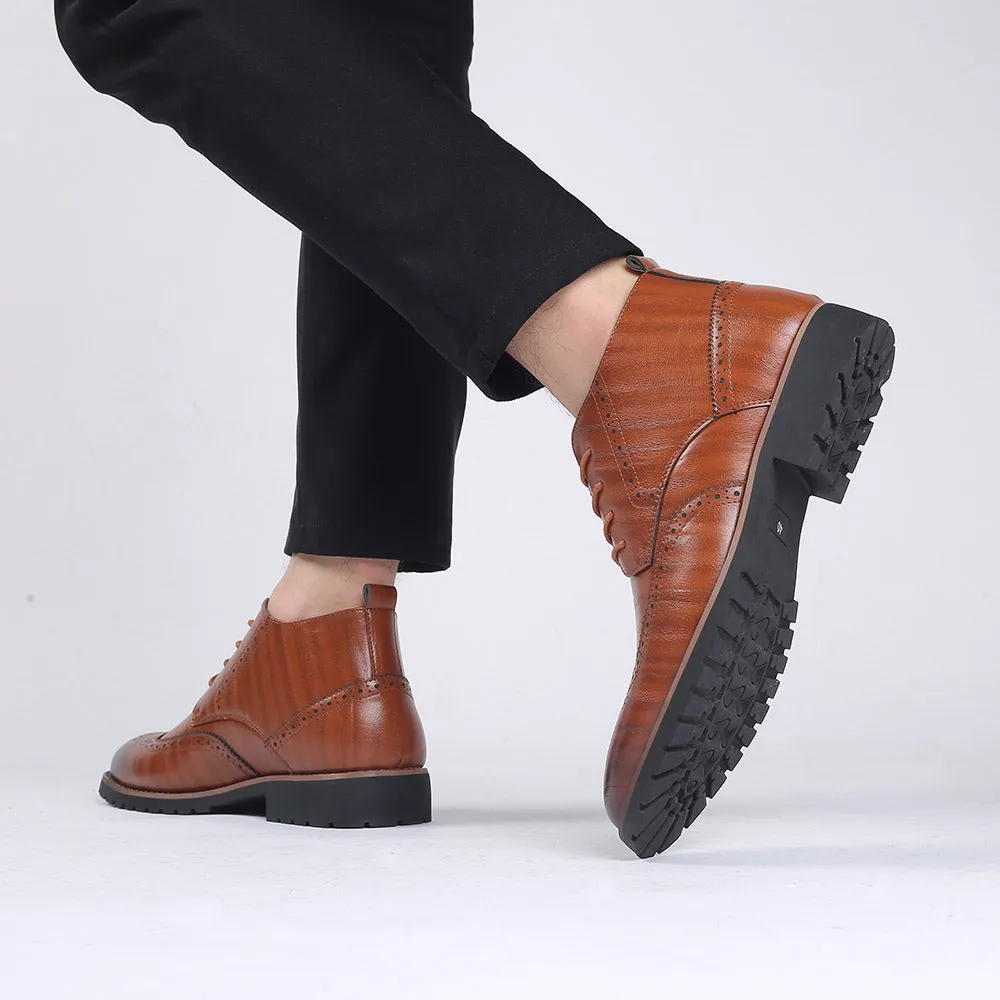 Men's Wingtip Brogue Casual Boots
