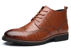 Men's Wingtip Brogue Casual Boots