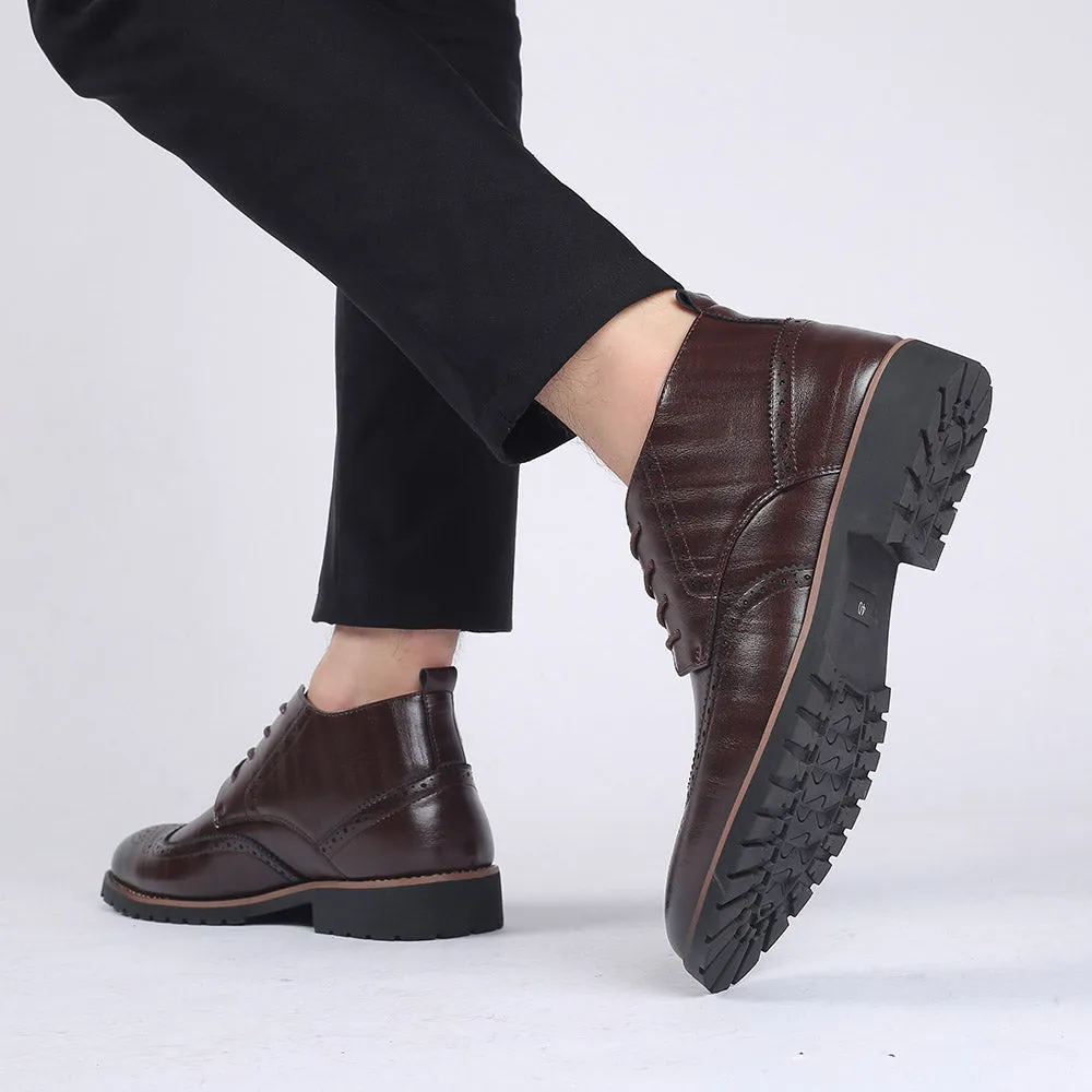 Men's Wingtip Brogue Casual Boots