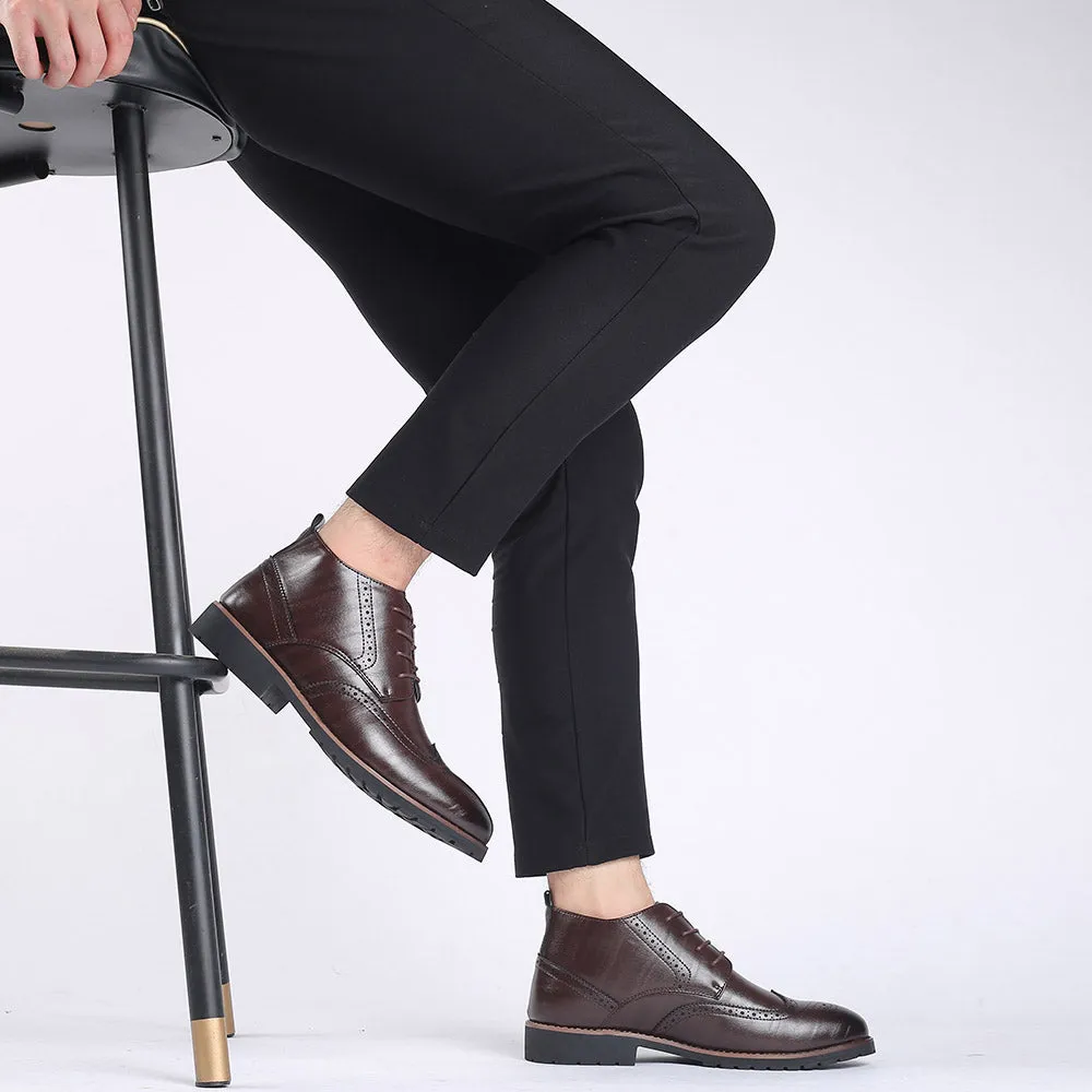 Men's Wingtip Brogue Casual Boots