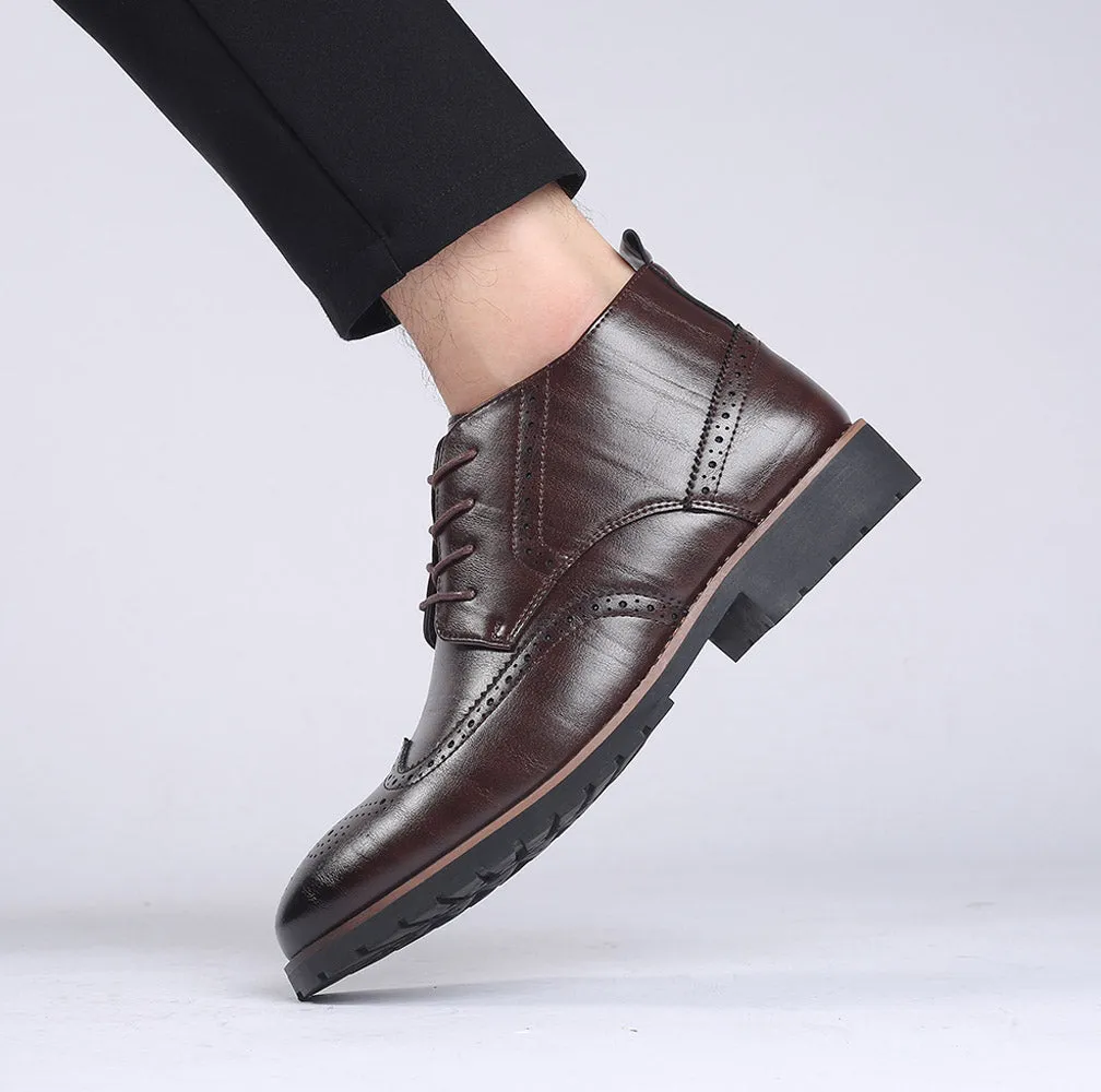 Men's Wingtip Brogue Casual Boots