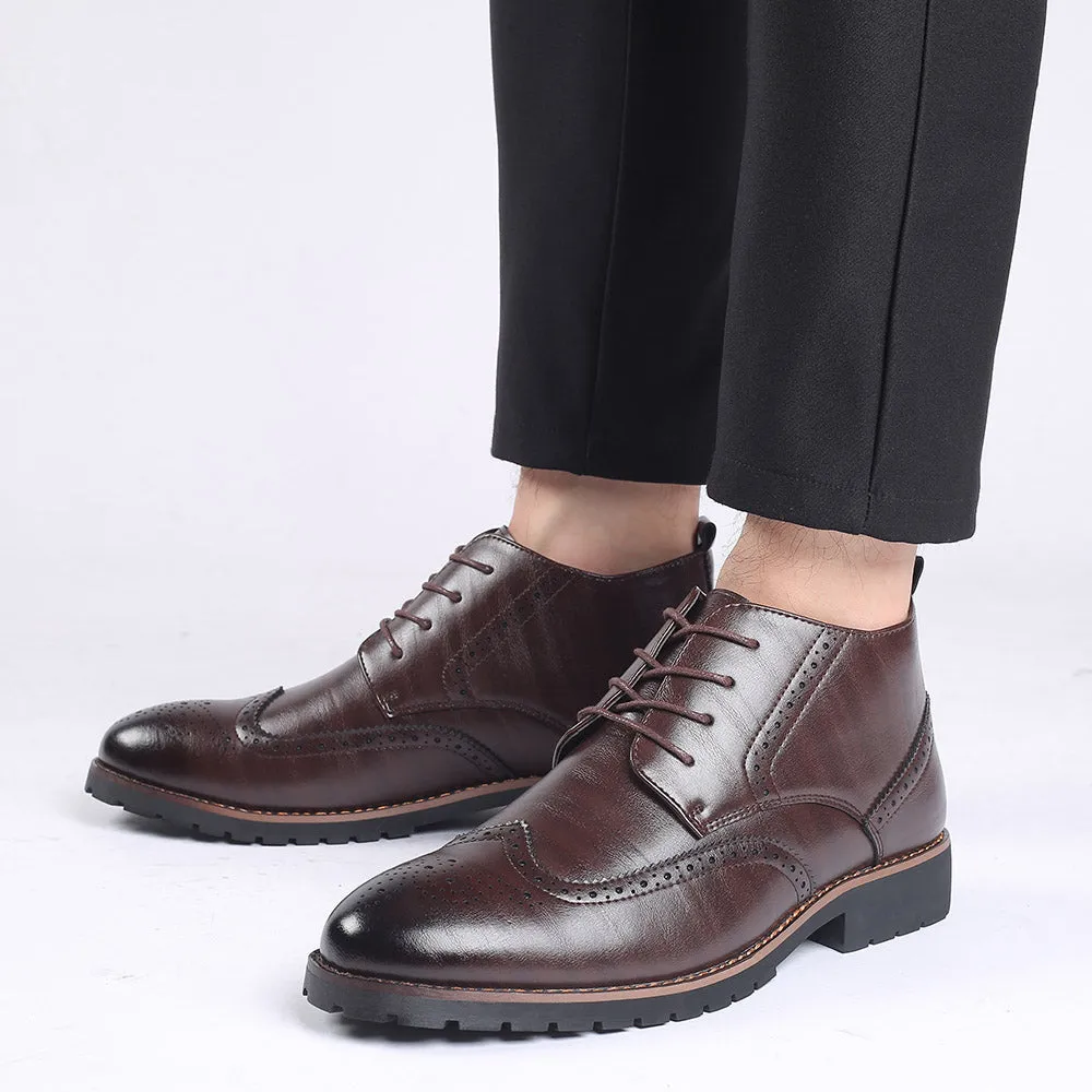 Men's Wingtip Brogue Casual Boots