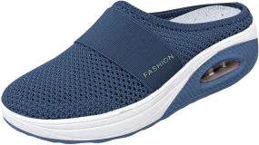 Mules for Women 2025 Orthotic Sandals Wide Feet Backless Walking Sneakers Slip On Closed Toe Shoes Comfortable Breathable Mesh Slippers Orthopedic Diabetic Shoes Beach Slippers
