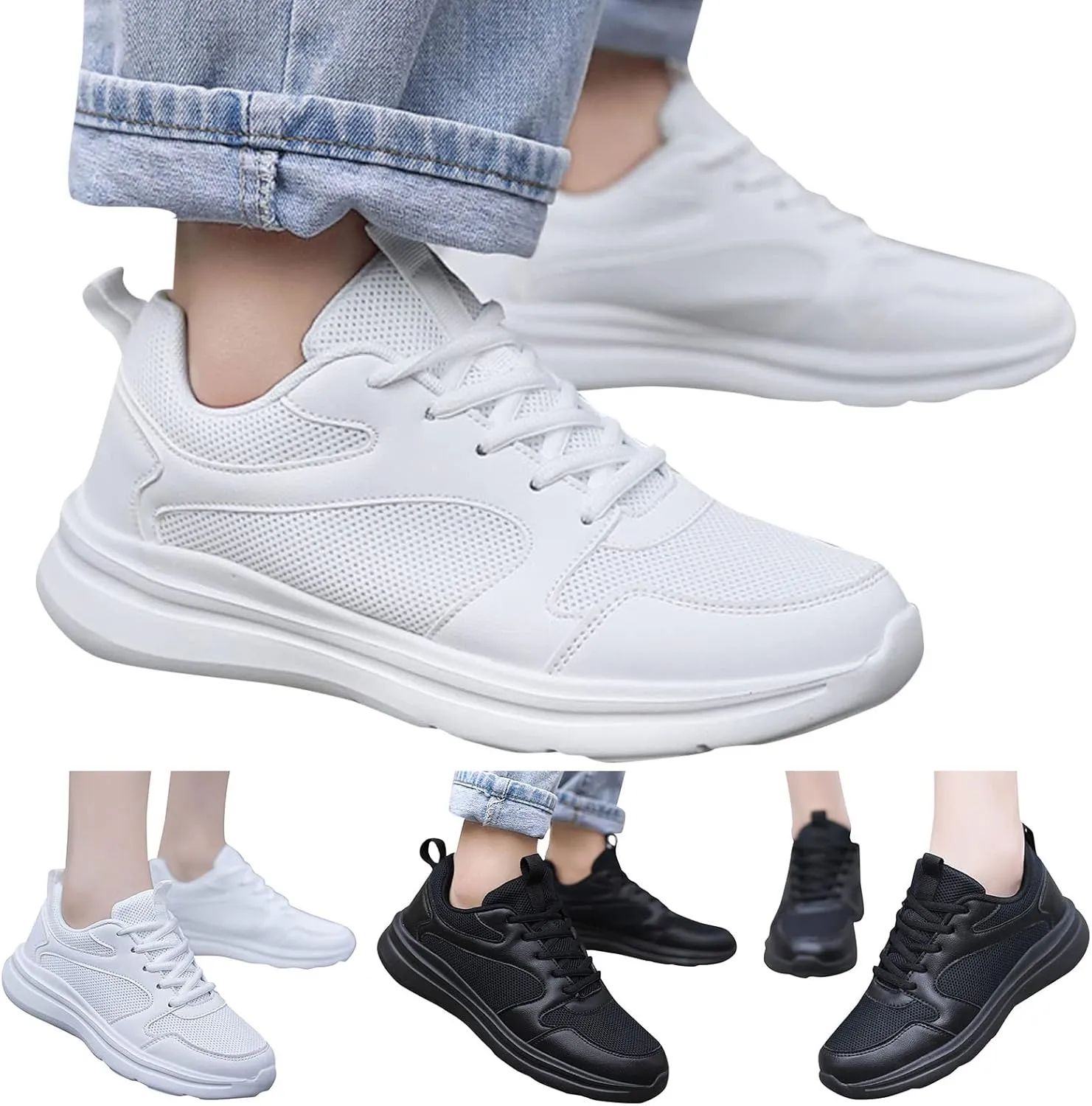 Non Slip Comfortable Fashion Sneakers for Women Lightweight Slip on Walking Running Shoes Jogger Running Shoe