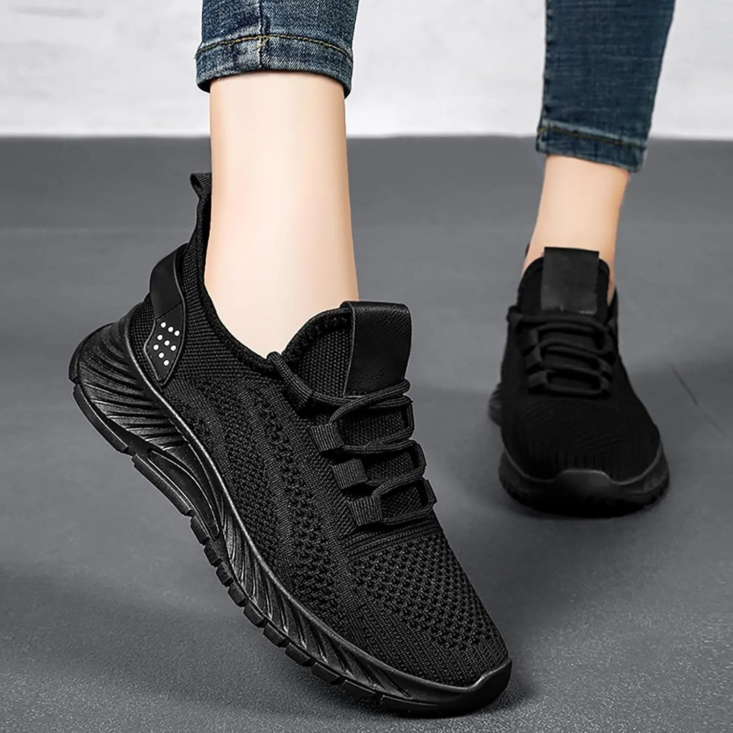Non Slip Work Shoes Women Walking Sneakers for Women Loafers for Women Casual Round Head Christmas Tennis Shoes for Men Wide Toe Box Trendy Casual