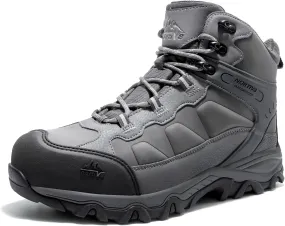 NORTIV 8 Waterproof Steel Toe Boots for Men Slip Resistant Safety Industrial Boots