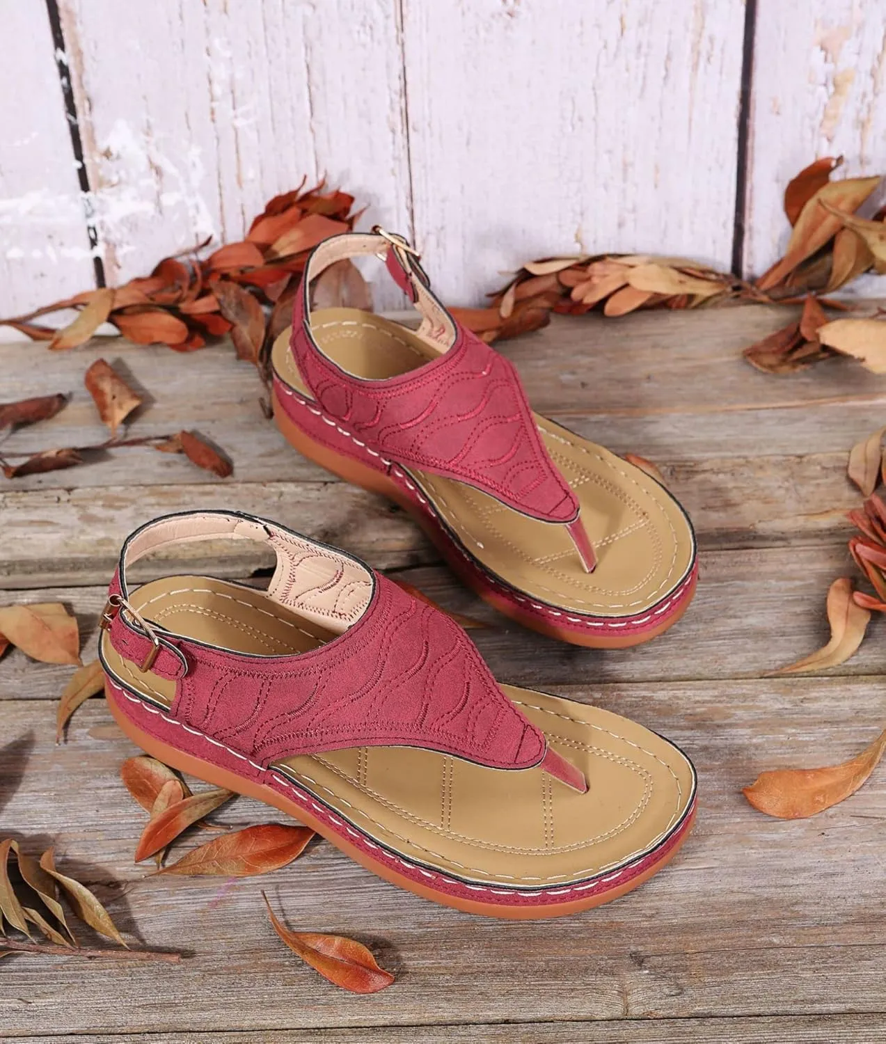 Orthopedic Sandals for Women Comfortable Dressy Arch Support Thong T-Strap Sandals Summer Vintage Slip On Flip Flops Casual Orthotic Breathable Sandal
