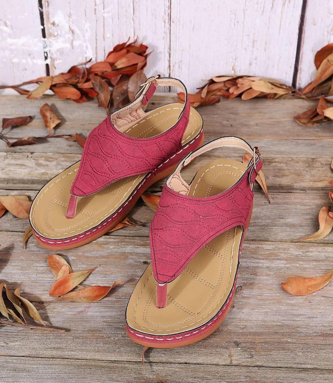 Orthopedic Sandals for Women Comfortable Dressy Arch Support Thong T-Strap Sandals Summer Vintage Slip On Flip Flops Casual Orthotic Breathable Sandal
