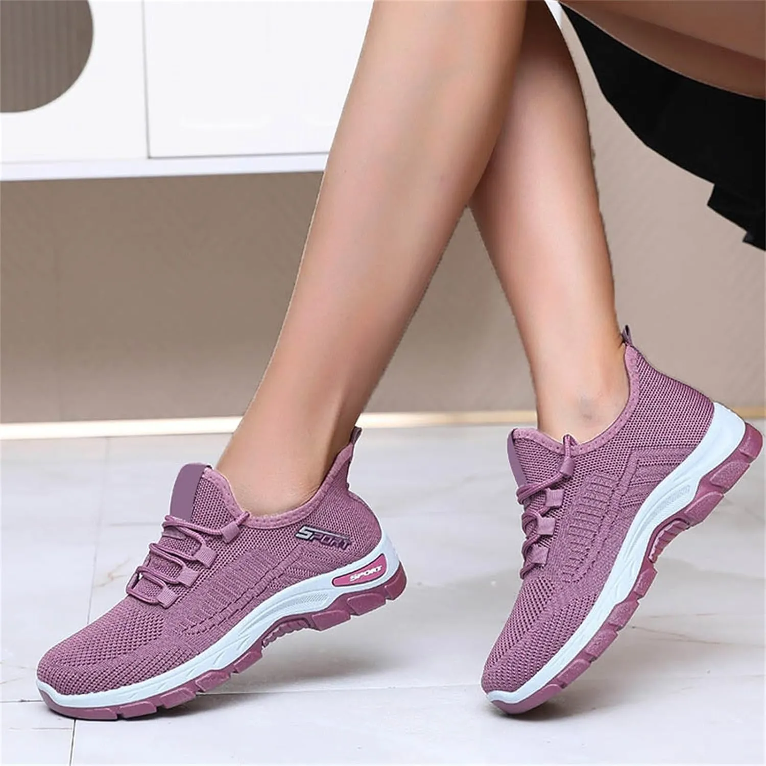 Orthopedic Shoes Slip On Mesh Breathable Wide Toe Box Sneakers Arch Support Non-Slip Walking Sneakers Gym Tennis Athletic Workout Trainer Comfortable Diabetes Shoes