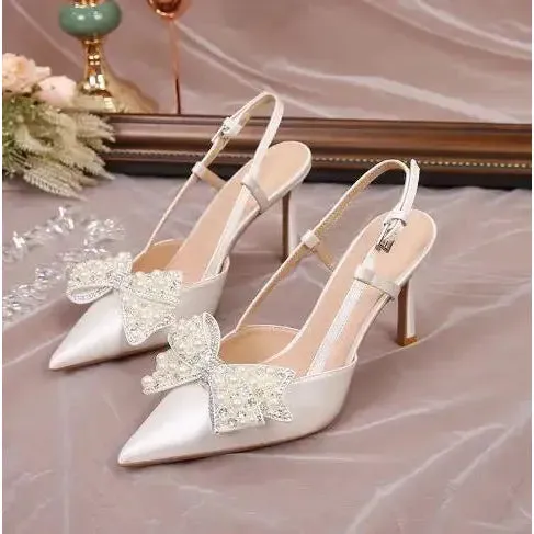 Retro Style Women's Lace Pumps High Heels