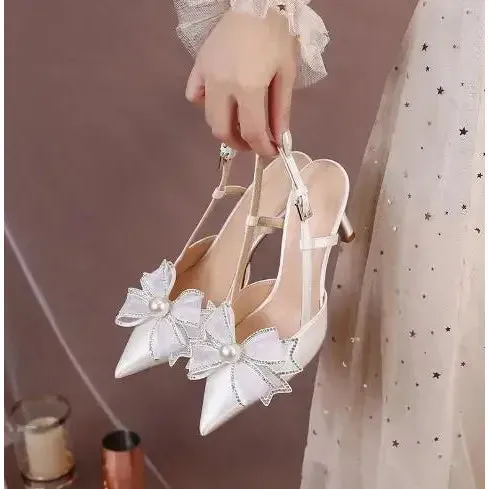 Retro Style Women's Lace Pumps High Heels