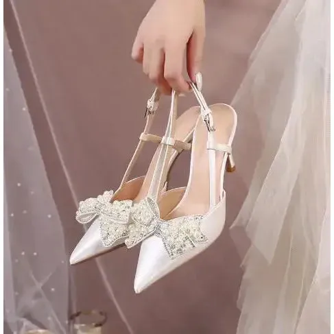 Retro Style Women's Lace Pumps High Heels