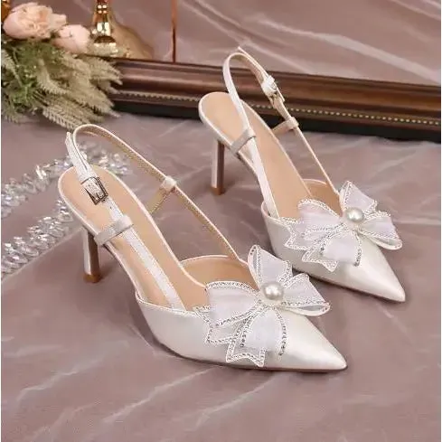 Retro Style Women's Lace Pumps High Heels