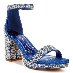 Rhinestones And Pearl Embellished Sandals