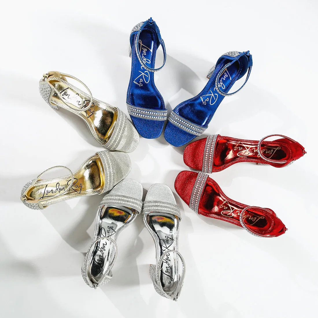 Rhinestones And Pearl Embellished Sandals