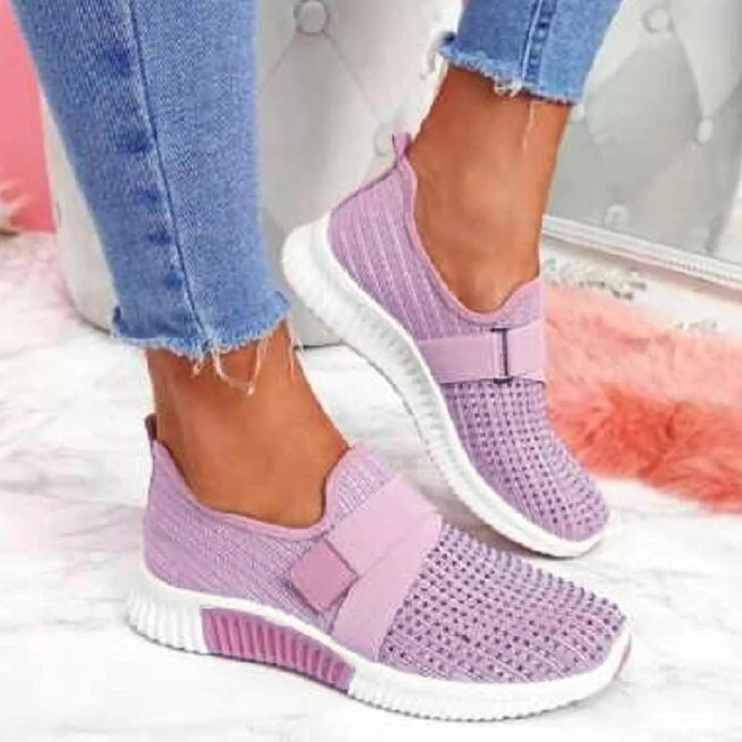 Running Shoes Women Sneakers Tennis Workout Walking Gym Lightweight Womens Slip On Walking Shoes Womens Pink Loafers Wedge Sneakers for Women