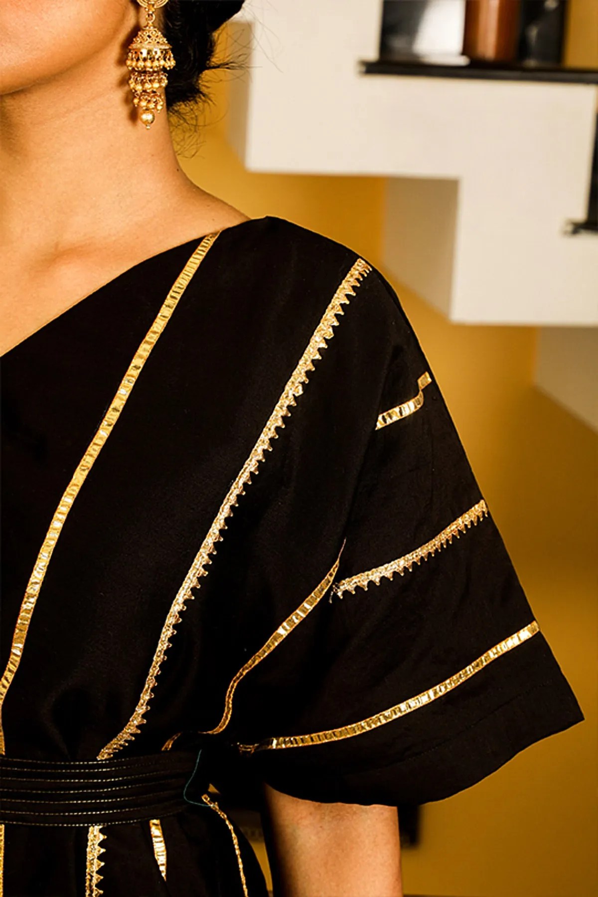 Siya Kaftan Top - Black