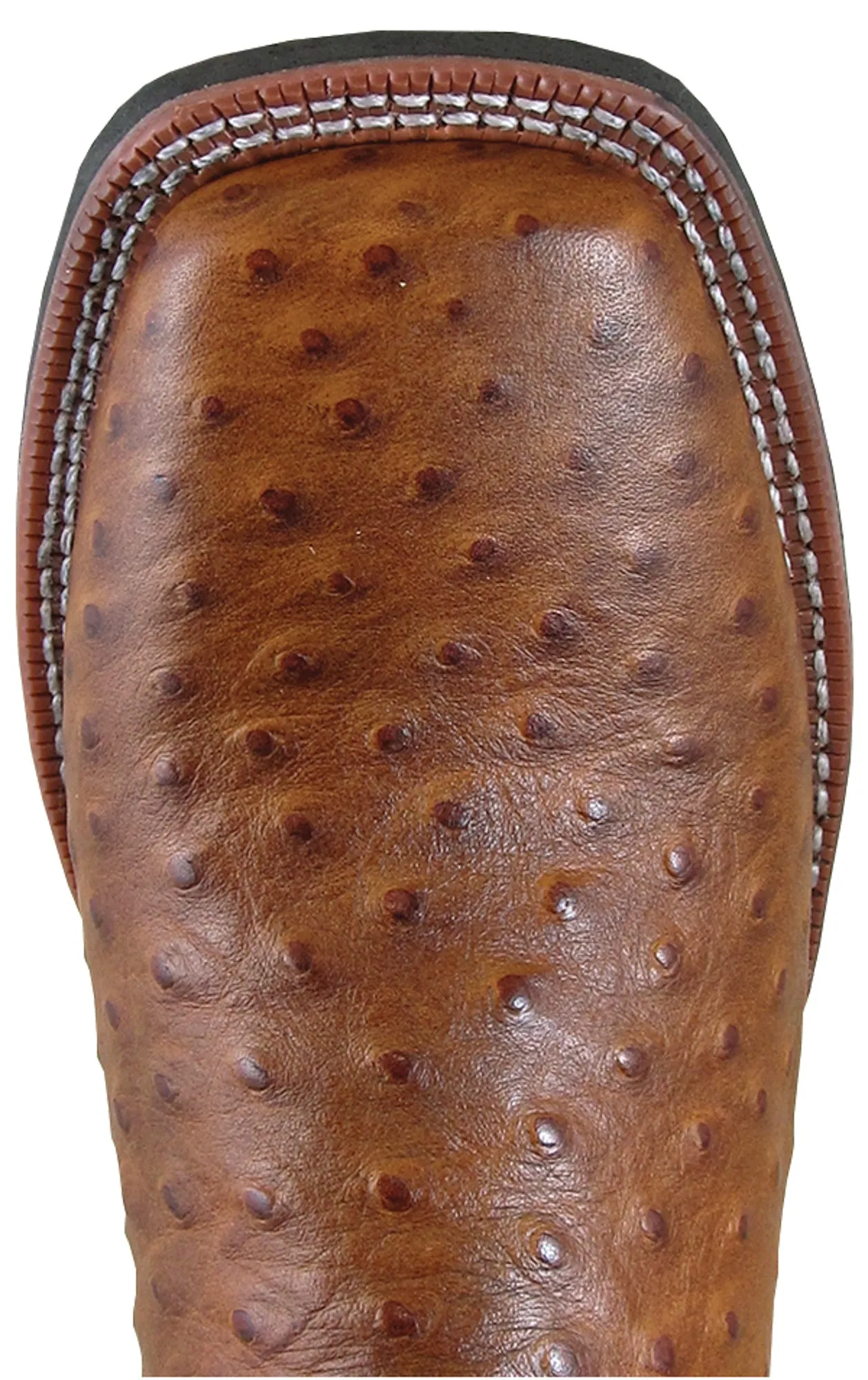 Smoky Mountain Mens Danville Cognac/Brown Ostrich Print Cowboy Boots 7.5 EE