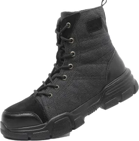 SUADEX Steel Toe Boots for Men Women Indestructible Non Slip Comfortable Work Boot Safety Construction Shoes